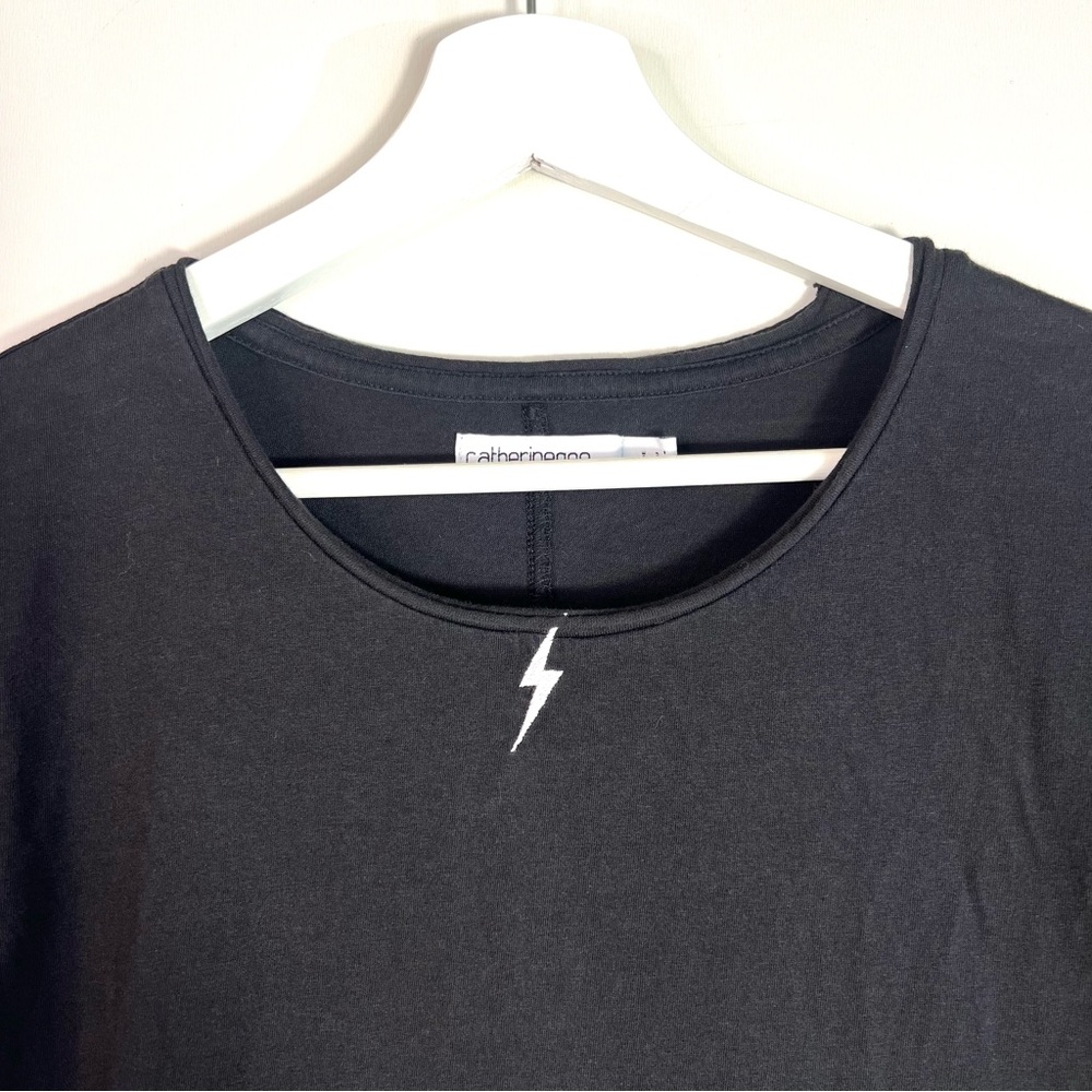 Catherine Gee Embroidered Bolt Tee Black Size XL - Picture 13 of 14